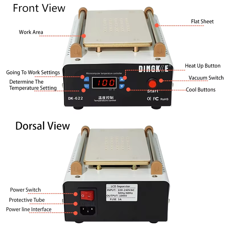 Partition Screen Divider - 7-calowy separator ekranu LCD z płytą