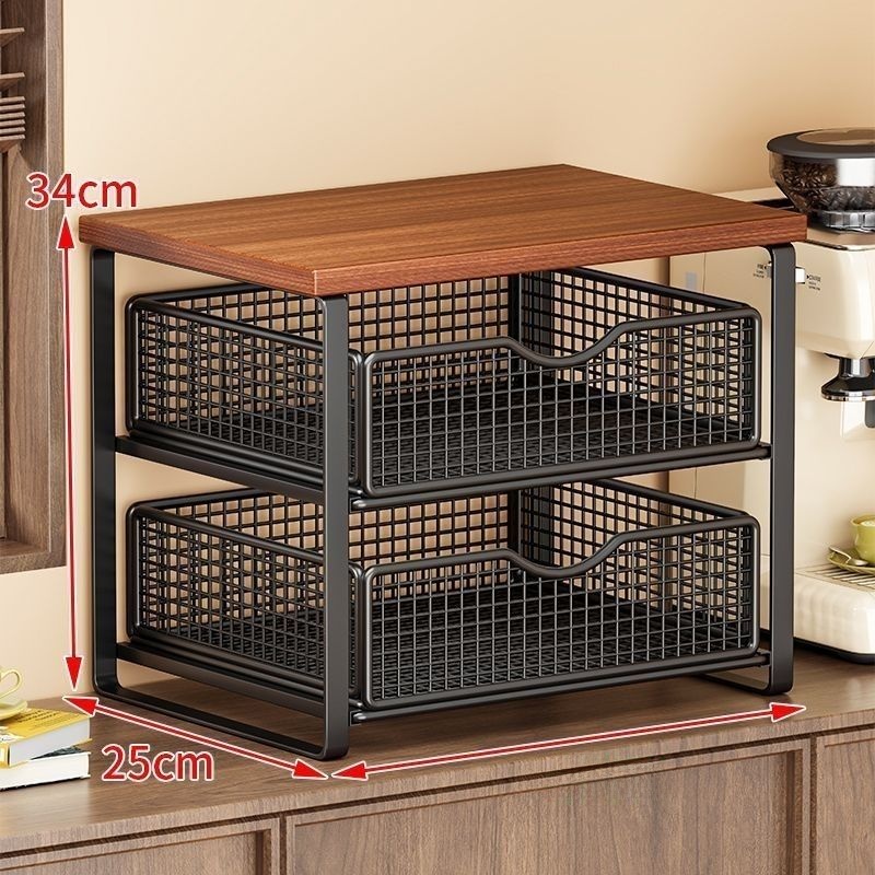 Printer Stand - Nowoczesny, minimalistyczny, dwuwarstwowy, metalowy stojak na