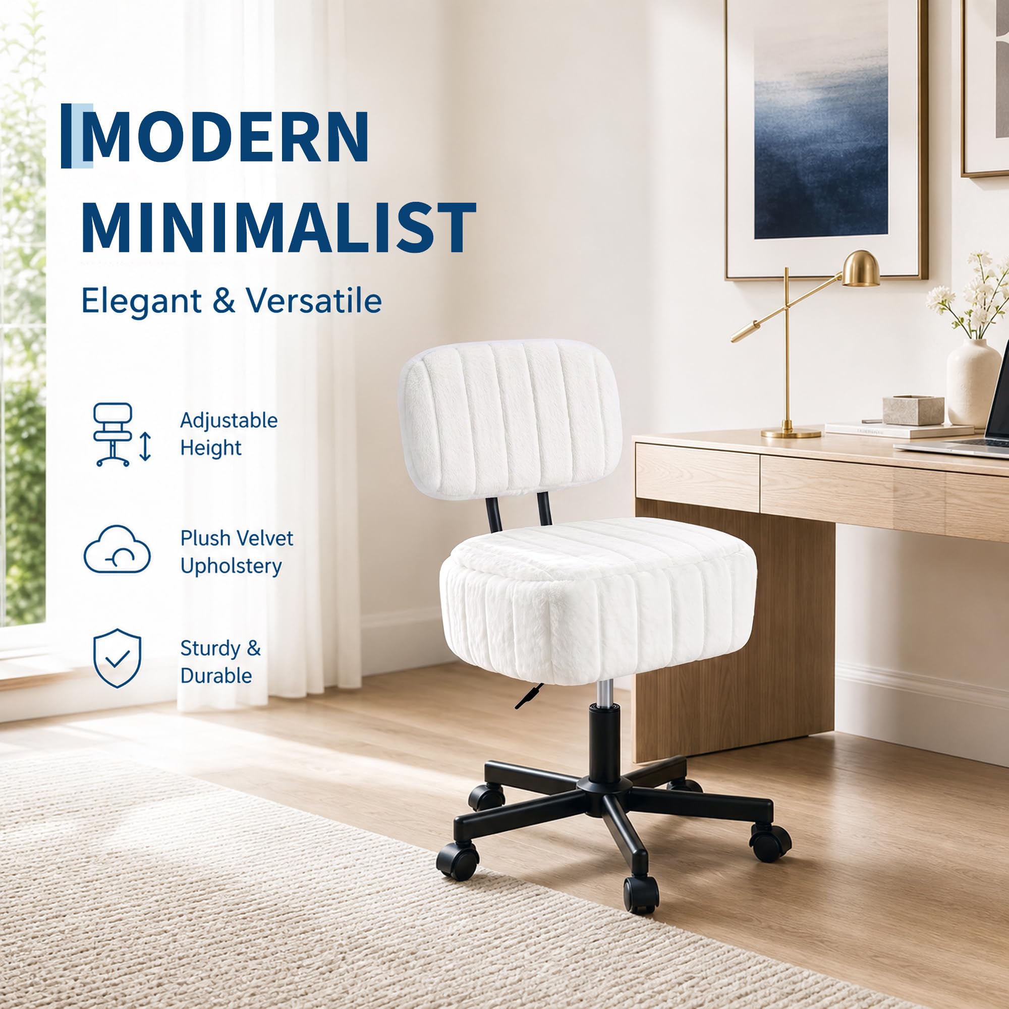 Office Stool - Krzesło do toaletki z miejscem do