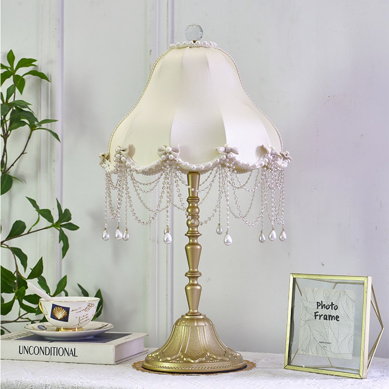 Desk Lamp - Europejska lampa nocna w stylu retro,