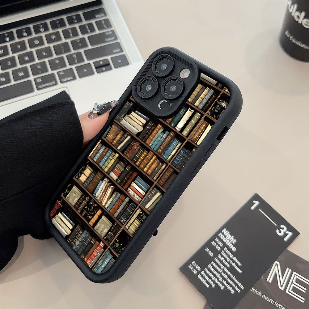 Bookshelf - Etui na telefon z kreatywnym wzorem