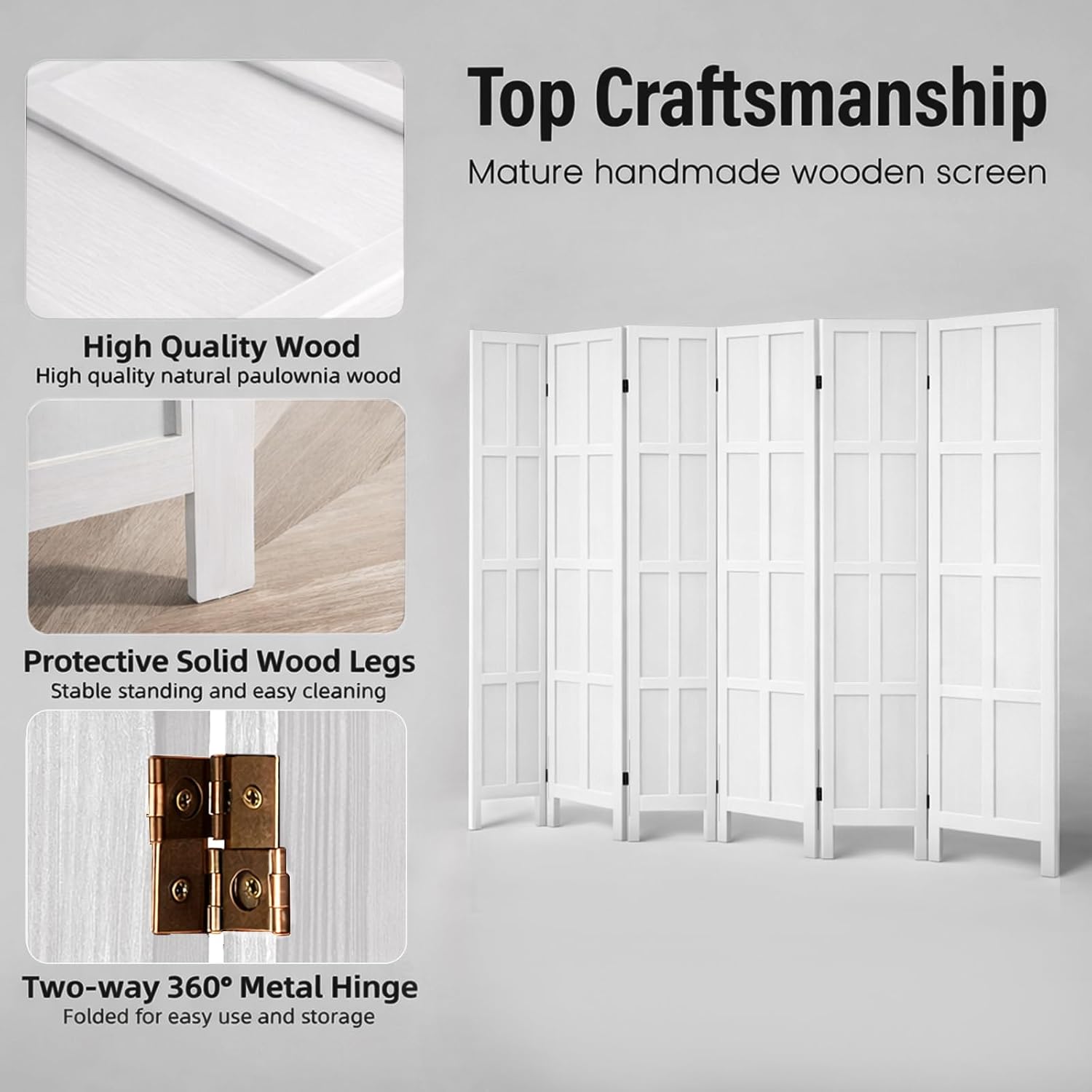 6-panelowy drewniany parawan p – Partition Screen Divider recenzja i cena