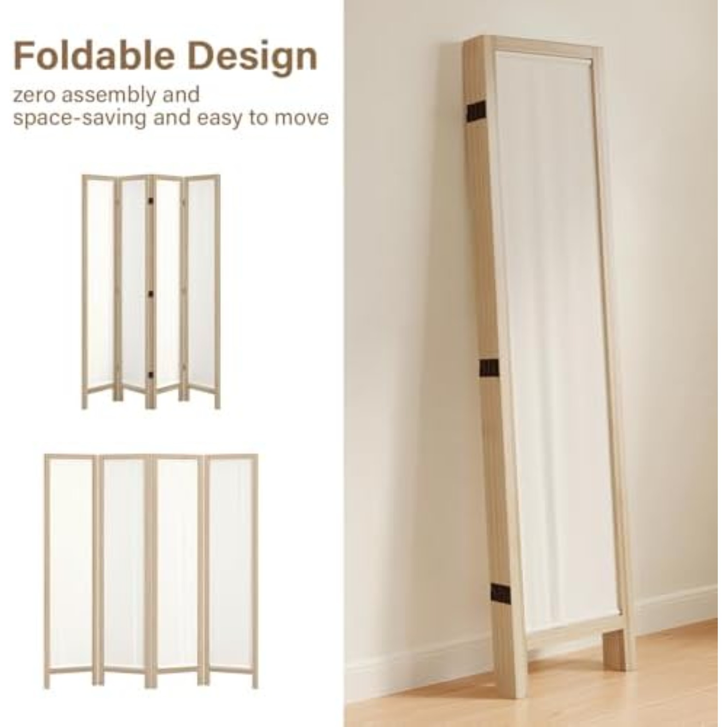 Parawan do pokoju z lnu, skład – Partition Screen Divider recenzja i cena